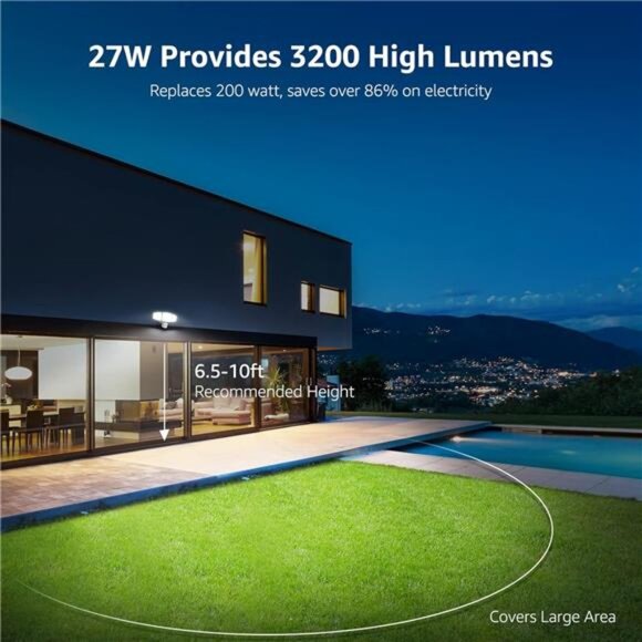 LED Security Lights, Outdoor Motion Sensor Light, Flood Lights with 3 Adjustable - Picture 2 of 7